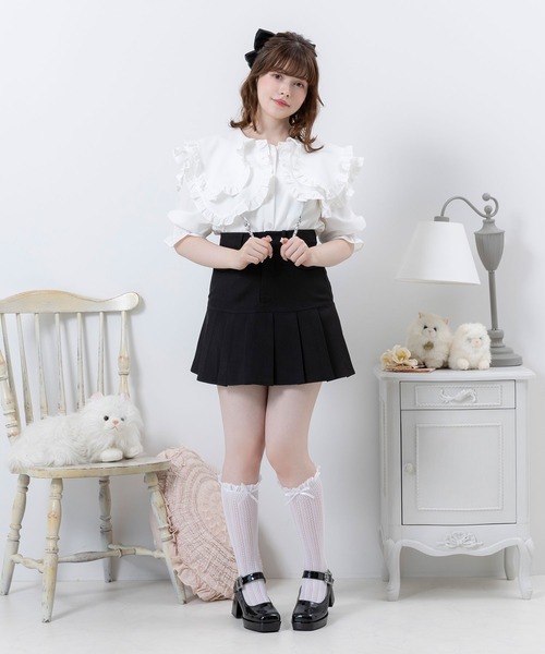 DearMyLoveRose(ディアマイラブローズ)の「ワイドプリーツミニスカート(スカート・レディース・ブラック/レッド/ブラウン・SMALL/MEDIUM/LARGE/X-LARGE/XX-LARGE)」の17枚目の写真