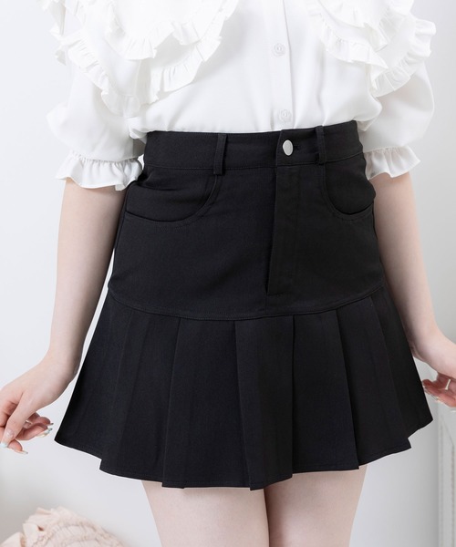 セール】ワイドプリーツミニスカート（スカート）｜DearMyLoveRose