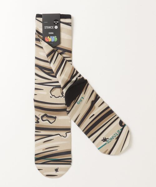 STANCE(スタンス)の「【STANCE/スタンス】MUMMY T / BLUE THE GREAT(ブルー・ザ・グレート)コラボモデル(ソックス/靴下・メンズ・タン・LARGE)」の4枚目の写真