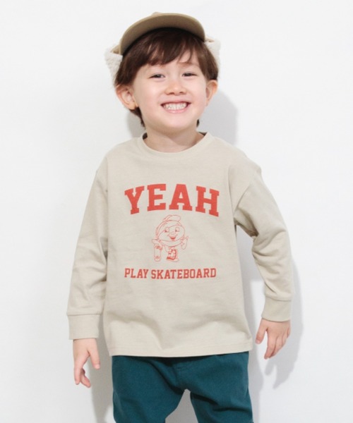 DRC branshes（ディーアールシーブランシェス）の「【WEB限定/DRC】綿100％bコレグラフィック長袖Tシャツ ロンT（Tシャツ/カットソー・キッズ・キナリ/その他7/その他4/その他2/その他5/その他9/ブルー/その他6/ホワイト/ブラック/ライトグレー/その他8/チャコールグレー/その他3/その他1/オフホワイト・100/120/130/140/150/160/110）」の9枚目の写真