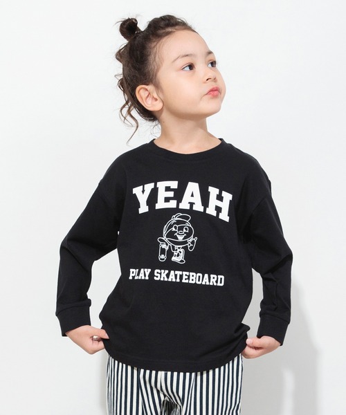 DRC branshes（ディーアールシーブランシェス）の「【WEB限定/DRC】綿100％bコレグラフィック長袖Tシャツ ロンT（Tシャツ/カットソー・キッズ・キナリ/その他7/その他4/その他2/その他5/その他9/ブルー/その他6/ホワイト/ブラック/ライトグレー/その他8/チャコールグレー/その他3/その他1/オフホワイト・100/120/130/140/150/160/110）」の10枚目の写真