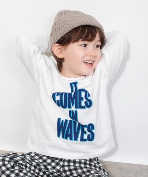 DRC branshes（ディーアールシーブランシェス）の「【WEB限定/DRC】綿100％bコレグラフィック長袖Tシャツ ロンT（Tシャツ/カットソー・キッズ・キナリ/その他7/その他4/その他2/その他5/その他9/ブルー/その他6/ホワイト/ブラック/ライトグレー/その他8/チャコールグレー/その他3/その他1/オフホワイト・100/120/130/140/150/160/110）」の15枚目の写真