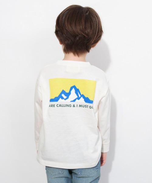 DRC branshes（ディーアールシーブランシェス）の「【WEB限定/DRC】綿100％bコレグラフィック長袖Tシャツ ロンT（Tシャツ/カットソー・キッズ・キナリ/その他7/その他4/その他2/その他5/その他9/ブルー/その他6/ホワイト/ブラック/ライトグレー/その他8/チャコールグレー/その他3/その他1/オフホワイト・100/120/130/140/150/160/110）」の2枚目の写真