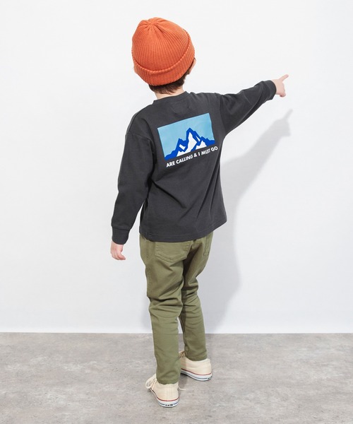 DRC branshes（ディーアールシーブランシェス）の「【WEB限定/DRC】綿100％bコレグラフィック長袖Tシャツ ロンT（Tシャツ/カットソー・キッズ・キナリ/その他7/その他4/その他2/その他5/その他9/ブルー/その他6/ホワイト/ブラック/ライトグレー/その他8/チャコールグレー/その他3/その他1/オフホワイト・100/120/130/140/150/160/110）」の19枚目の写真