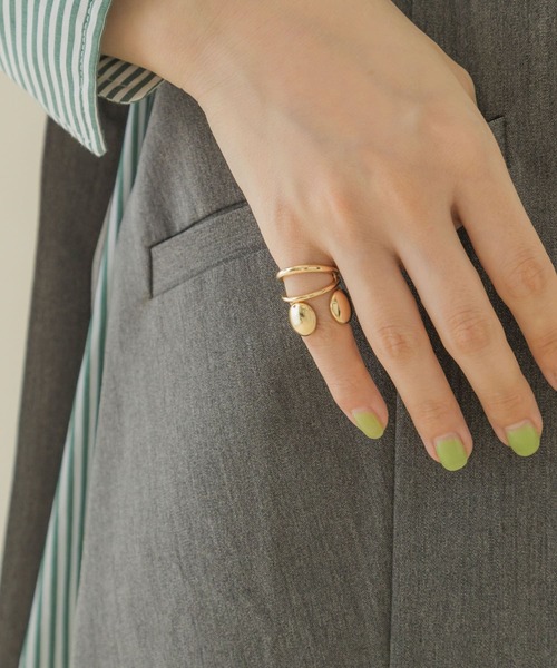 SMELLY（スメリー）の「2セットピンキーリング（リング・レディース・ゴールド・-）」の2枚目の写真