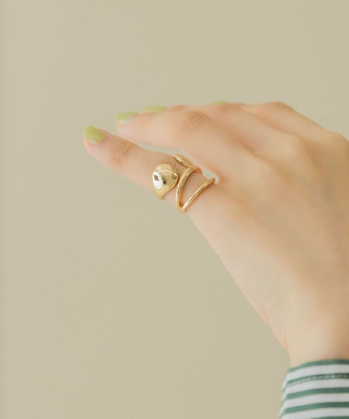 SMELLY（スメリー）の「2セットピンキーリング（リング・レディース・ゴールド・-）」の4枚目の写真