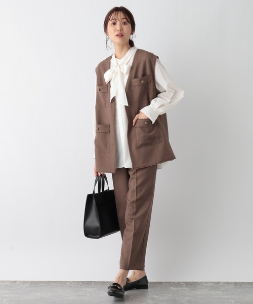 GLOBAL WORK(グローバルワーク)の「2WAYボウタイシャツ/MATINEE LINE/972871(シャツ/ブラウス・レディース・ラベンダー/サックスブルー/オフホワイト・LARGE/MEDIUM)」の12枚目の写真