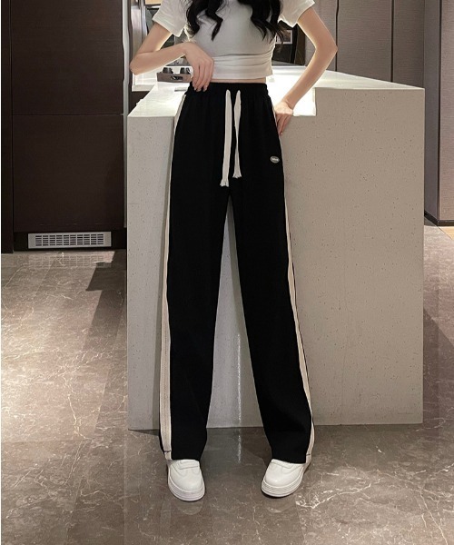 gossip！ロサンゼルス（ゴシップロサンゼルス）の「サイドライン スウェットパンツ（スウェットパンツ・レディース・グレー/ブラック/ブルー・FREE）」の2枚目の写真