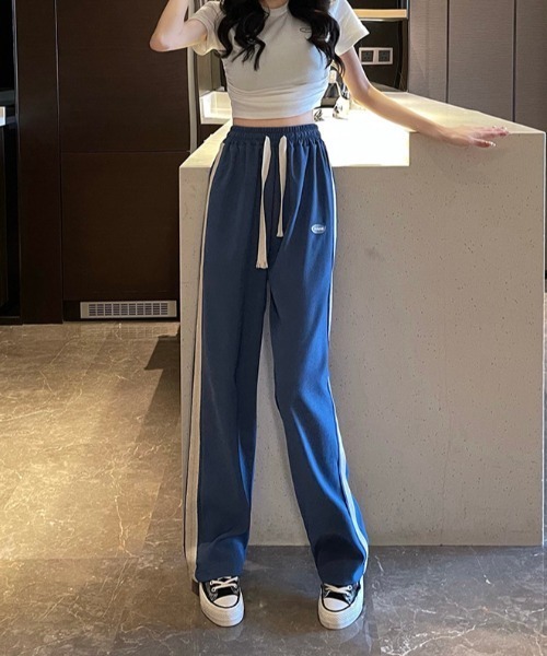 gossip！ロサンゼルス（ゴシップロサンゼルス）の「サイドライン スウェットパンツ（スウェットパンツ・レディース・グレー/ブラック/ブルー・FREE）」の8枚目の写真