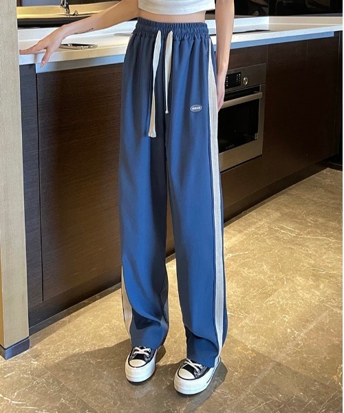 gossip！ロサンゼルス（ゴシップロサンゼルス）の「サイドライン スウェットパンツ（スウェットパンツ・レディース・グレー/ブラック/ブルー・FREE）」の6枚目の写真