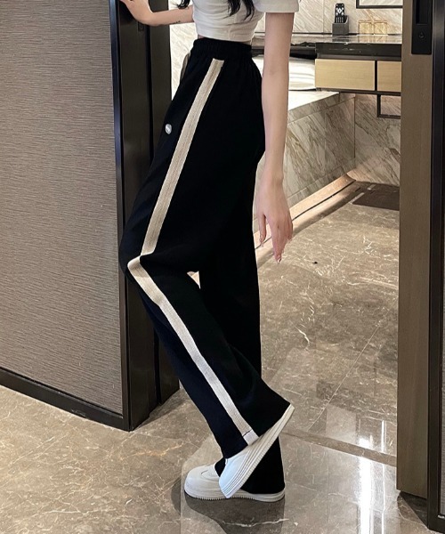 gossip！ロサンゼルス（ゴシップロサンゼルス）の「サイドライン スウェットパンツ（スウェットパンツ・レディース・グレー/ブラック/ブルー・FREE）」の9枚目の写真