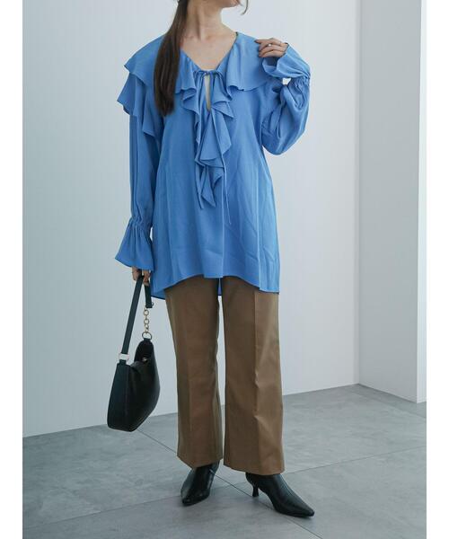 Te chichi（テチチ）の「ストレートスリットパンツ（その他パンツ・レディース・ブラック/モカ/ダークブラウン・M/S）」の8枚目の写真