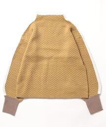 STYLEBLOCK | ヘリンボーン柄ニットラインスリーブボトルネックプルオーバー(ニット/セーター)