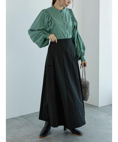 Te chichi（テチチ）の「ボリュームスリーブブラウス（シャツ/ブラウス・レディース・チャコールグレー/グリーン/グレー・F）」の6枚目の写真