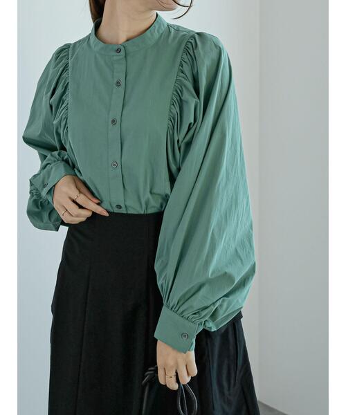 Te chichi（テチチ）の「ボリュームスリーブブラウス（シャツ/ブラウス・レディース・チャコールグレー/グリーン/グレー・F）」の14枚目の写真