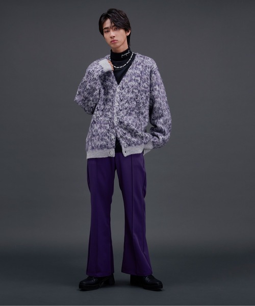 Ellno Loset(エルノロゼット)の「MIXカラーシャギーカーディガン(カーディガン/ボレロ・メンズ・グレー/パープル/ブラック・SMALL/MEDIUM/LARGE)」の16枚目の写真
