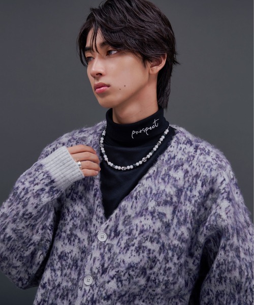 Ellno Loset(エルノロゼット)の「MIXカラーシャギーカーディガン(カーディガン/ボレロ・メンズ・グレー/パープル/ブラック・SMALL/MEDIUM/LARGE)」の17枚目の写真