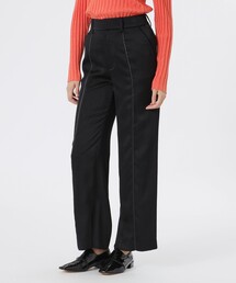 サテンストレートパンツ