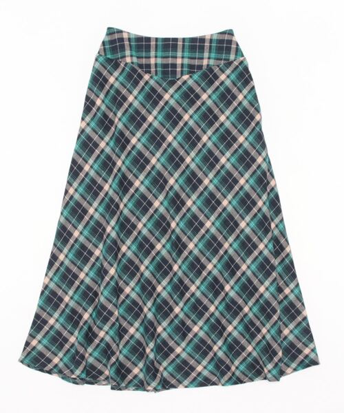 【セール】チェックフレアスカート(スカート)|Q(キュー) 【セール】チェックフレアスカート(スカート)|Q(キュー)