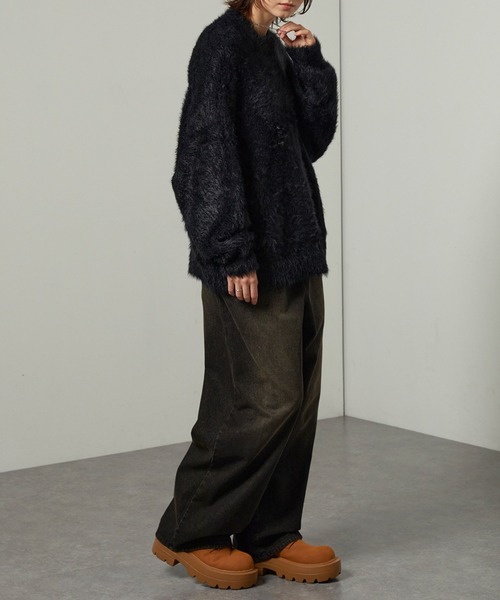 セール】【Alfred Alex】オーバーサイズシャギーニット（ニット