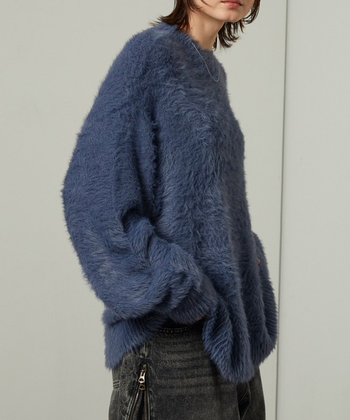 セール】【Alfred Alex】オーバーサイズシャギーニット（ニット