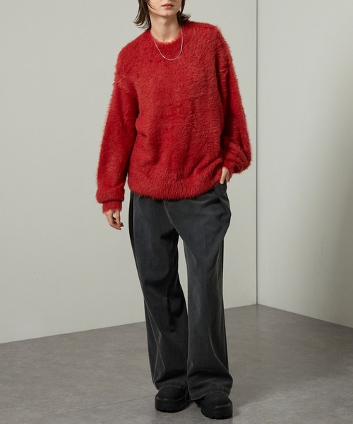 セール】【Alfred Alex】オーバーサイズシャギーニット（ニット