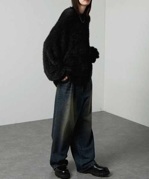 Alfred Alex】オーバーサイズシャギーニット（ニット/セーター