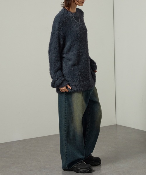 セール】【Alfred Alex】オーバーサイズシャギーニット（ニット