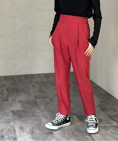 Per sist ence(パーシエンス)の「ツイルギャザーカラーパンツ(その他パンツ・レディース・グリーン系/ネイビー/イエロー/ブラック/グレー/オレンジ/ブラウン系/ローズ・LARGE/X-LARGE/MEDIUM/SMALL)」の7枚目の写真