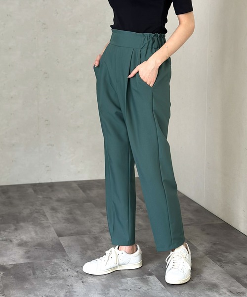 Per sist ence(パーシエンス)の「ツイルギャザーカラーパンツ(その他パンツ・レディース・グリーン系/ネイビー/イエロー/ブラック/グレー/オレンジ/ブラウン系/ローズ・LARGE/X-LARGE/MEDIUM/SMALL)」の19枚目の写真