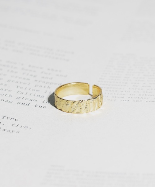 sunny branch（サニーブランチ）の「★sterling silver★フリーサイズ 錆槌目リング（リング・レディース・シルバー/ゴールド・FREE）」の5枚目の写真