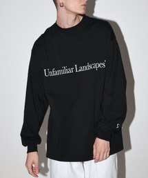 SUPERTHANKS | フォトプリント＆ロゴプリント  ロングTシャツ（ユニセックス）"Unfamiliar landscapes" L/S T-shirt(Tシャツ/カットソー)