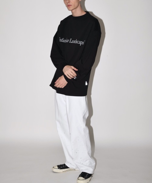 SUPERTHANKS（スーパーサンクス）の「フォトプリント＆ロゴプリント  ロングTシャツ（ユニセックス）"Unfamiliar landscapes" L/S T-shirt（Tシャツ/カットソー・メンズ・アッシュグレー/ブラック/ホワイト/ライトカーキ・L/M/S）」の15枚目の写真