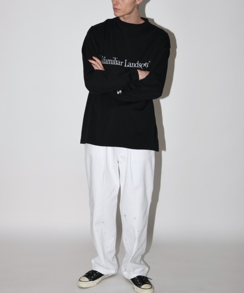 SUPERTHANKS（スーパーサンクス）の「フォトプリント＆ロゴプリント  ロングTシャツ（ユニセックス）"Unfamiliar landscapes" L/S T-shirt（Tシャツ/カットソー・メンズ・アッシュグレー/ブラック/ホワイト/ライトカーキ・L/M/S）」の16枚目の写真