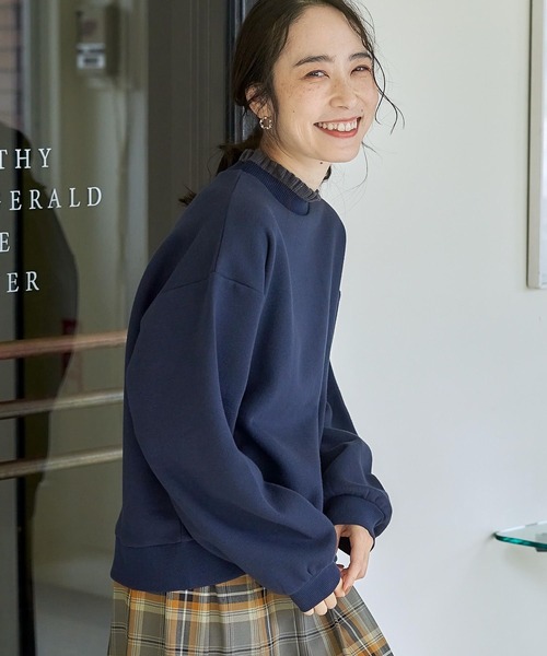 studio CLIP(スタディオクリップ)の「スタンドフリルネックプルオーバー(Tシャツ/カットソー・レディース・オフホワイト/その他7/レッド/ライトグレー/ネイビー・FREE)」の10枚目の写真