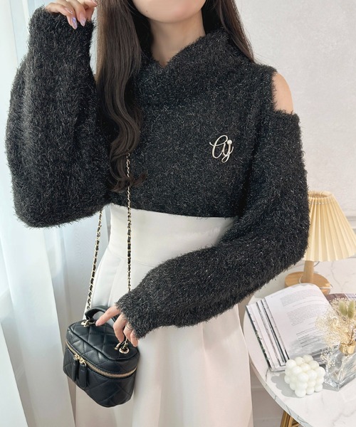 apres jour(アプレジュール)の「ブローチ+ニットトップス【ZOZOTOWN限定アイテム】(ニット/セーター・レディース・オフホワイト/サックスブルー/ピンク/ブラック・X-LARGE/フリー)」の19枚目の写真