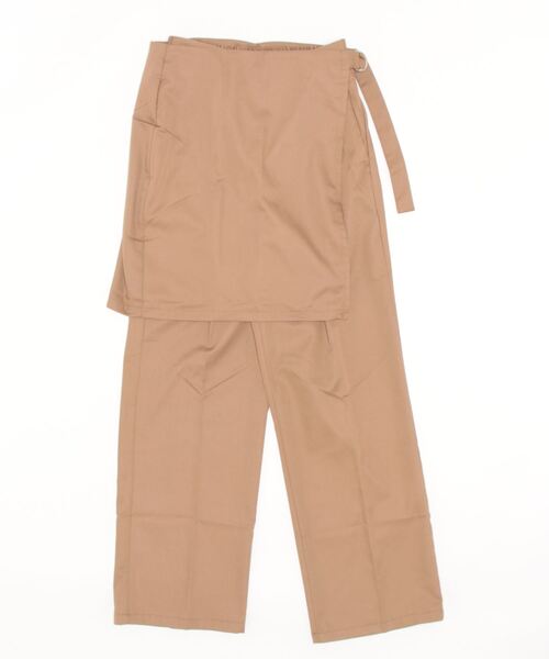 STYLEBLOCK(スタイルブロック)の「ツイルラップスカート×パンツレイヤードセット(その他パンツ・レディース・ベージュ/グレー/ブラック・M)」の1枚目の写真