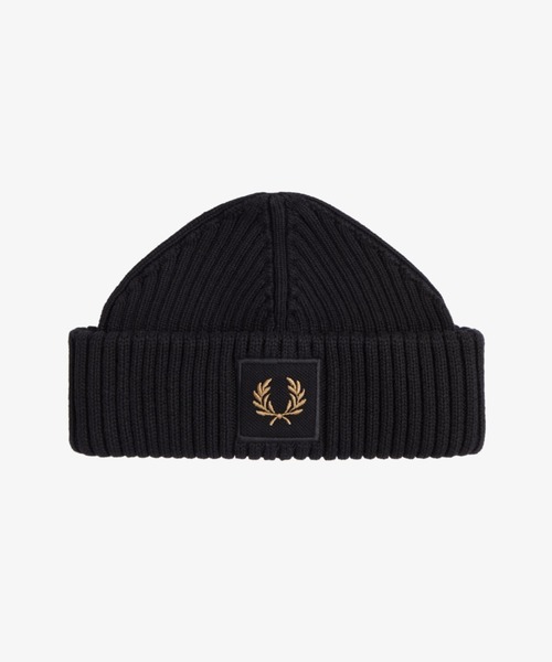 FRED PERRY（フレッドペリー）の「Patch Brand Chunky Rib Beanie