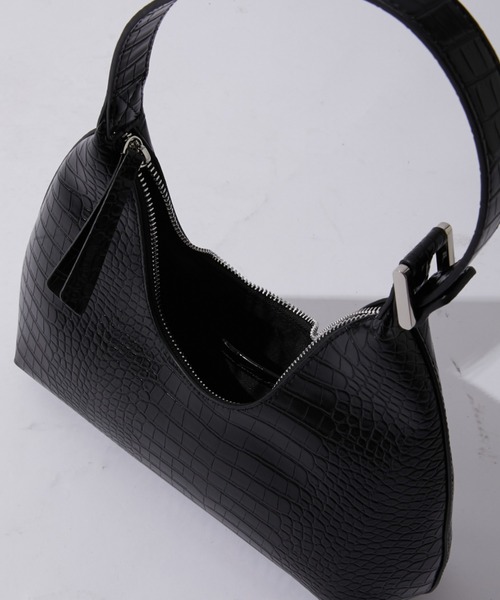 casane（カサネ）の「WANIエンボスホーボーバック（ショルダーバッグ・レディース・ブラック/シルバー・FREE）」の10枚目の写真