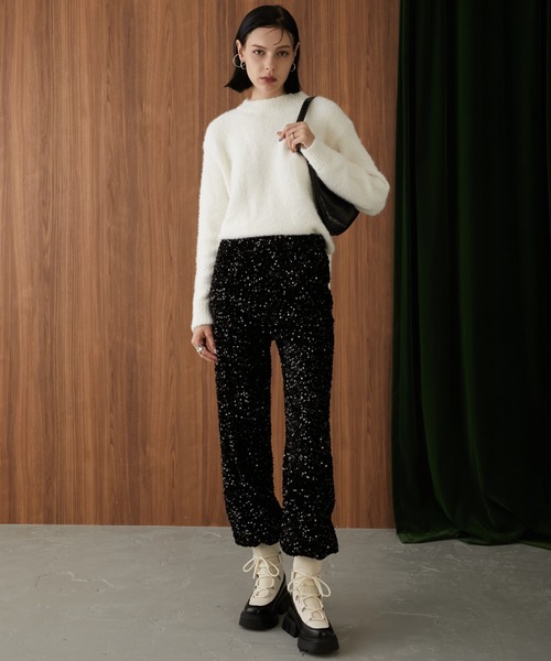 casane（カサネ）の「WANIエンボスホーボーバック（ショルダーバッグ・レディース・ブラック/シルバー・FREE）」の7枚目の写真