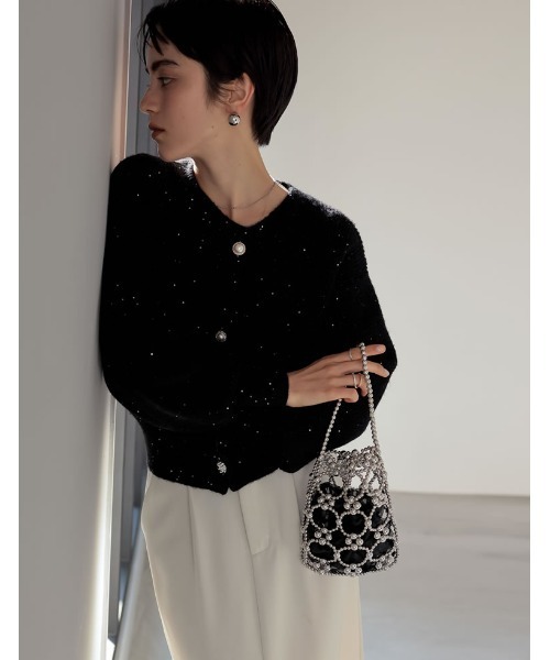 MEISM by Re:EDIT]デコラティブボタンスパンコールラメニット