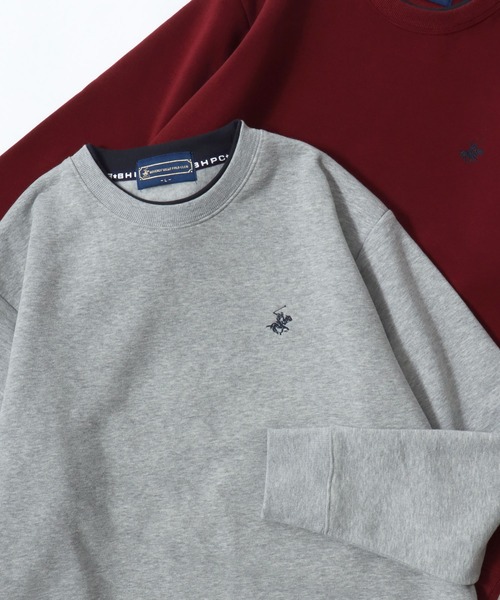 BEVERLY HILLS POLO CLUB（ビバリーヒルズポロクラブ）の「2025AW BEVERLY HILLS POLO CLUB/ビバリーヒルズポロクラブ 裏起毛 ワンポイント刺繍ロゴ スウェットトレーナー レディース メンズ トップス（スウェット・レディース・ワインレッド/グレー/ダークグリーン/グレイッシュブルー/ブラック/ネイビー/ブルー系その他2/ブラック系その他/オートミール/ブルー系その他/グレー系その他/ブラック系その他2/ブルー系その他3/ネイビー系/レッド系その他/グリーン系その他・M/L/LL）」の6枚目の写真
