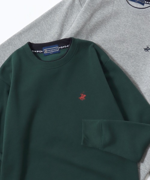 BEVERLY HILLS POLO CLUB（ビバリーヒルズポロクラブ）の「2025AW BEVERLY HILLS POLO CLUB/ビバリーヒルズポロクラブ 裏起毛 ワンポイント刺繍ロゴ スウェットトレーナー レディース メンズ トップス（スウェット・レディース・ワインレッド/グレー/ダークグリーン/グレイッシュブルー/ブラック/ネイビー/ブルー系その他2/ブラック系その他/オートミール/ブルー系その他/グレー系その他/ブラック系その他2/ブルー系その他3/ネイビー系/レッド系その他/グリーン系その他・M/L/LL）」の9枚目の写真
