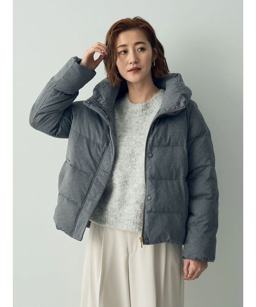 YECCA VECCA（イェッカヴェッカ）の「カチオンジャージーブルゾン（ブルゾン・レディース・ネイビー/グレイッシュベージュ/グレー・FREE）」の4枚目の写真