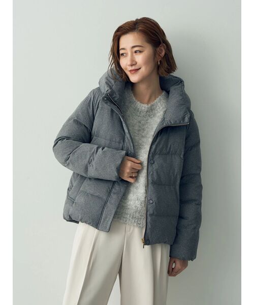 YECCA VECCA（イェッカヴェッカ）の「カチオンジャージーブルゾン（ブルゾン・レディース・ネイビー/グレイッシュベージュ/グレー・FREE）」の6枚目の写真