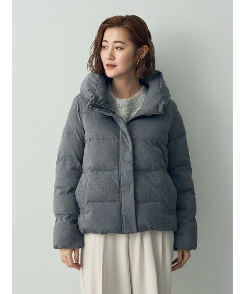 YECCA VECCA（イェッカヴェッカ）の「カチオンジャージーブルゾン（ブルゾン・レディース・ネイビー/グレイッシュベージュ/グレー・FREE）」の8枚目の写真