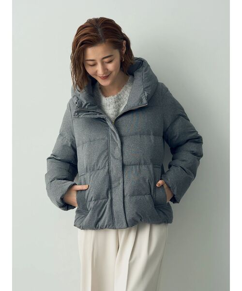 YECCA VECCA（イェッカヴェッカ）の「カチオンジャージーブルゾン（ブルゾン・レディース・ネイビー/グレイッシュベージュ/グレー・FREE）」の10枚目の写真