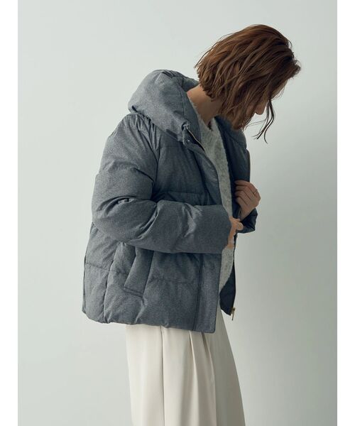 YECCA VECCA（イェッカヴェッカ）の「カチオンジャージーブルゾン（ブルゾン・レディース・ネイビー/グレイッシュベージュ/グレー・FREE）」の12枚目の写真