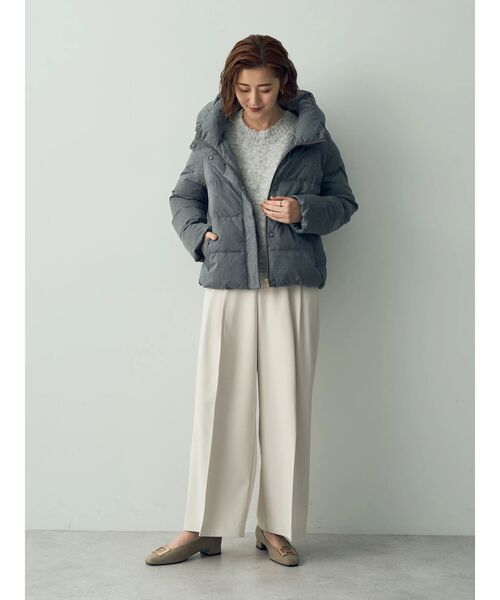 YECCA VECCA（イェッカヴェッカ）の「カチオンジャージーブルゾン（ブルゾン・レディース・ネイビー/グレイッシュベージュ/グレー・FREE）」の17枚目の写真