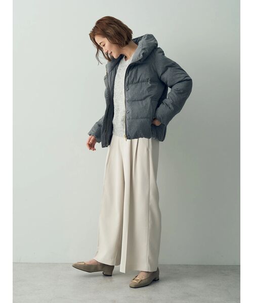 YECCA VECCA（イェッカヴェッカ）の「カチオンジャージーブルゾン（ブルゾン・レディース・ネイビー/グレイッシュベージュ/グレー・FREE）」の19枚目の写真